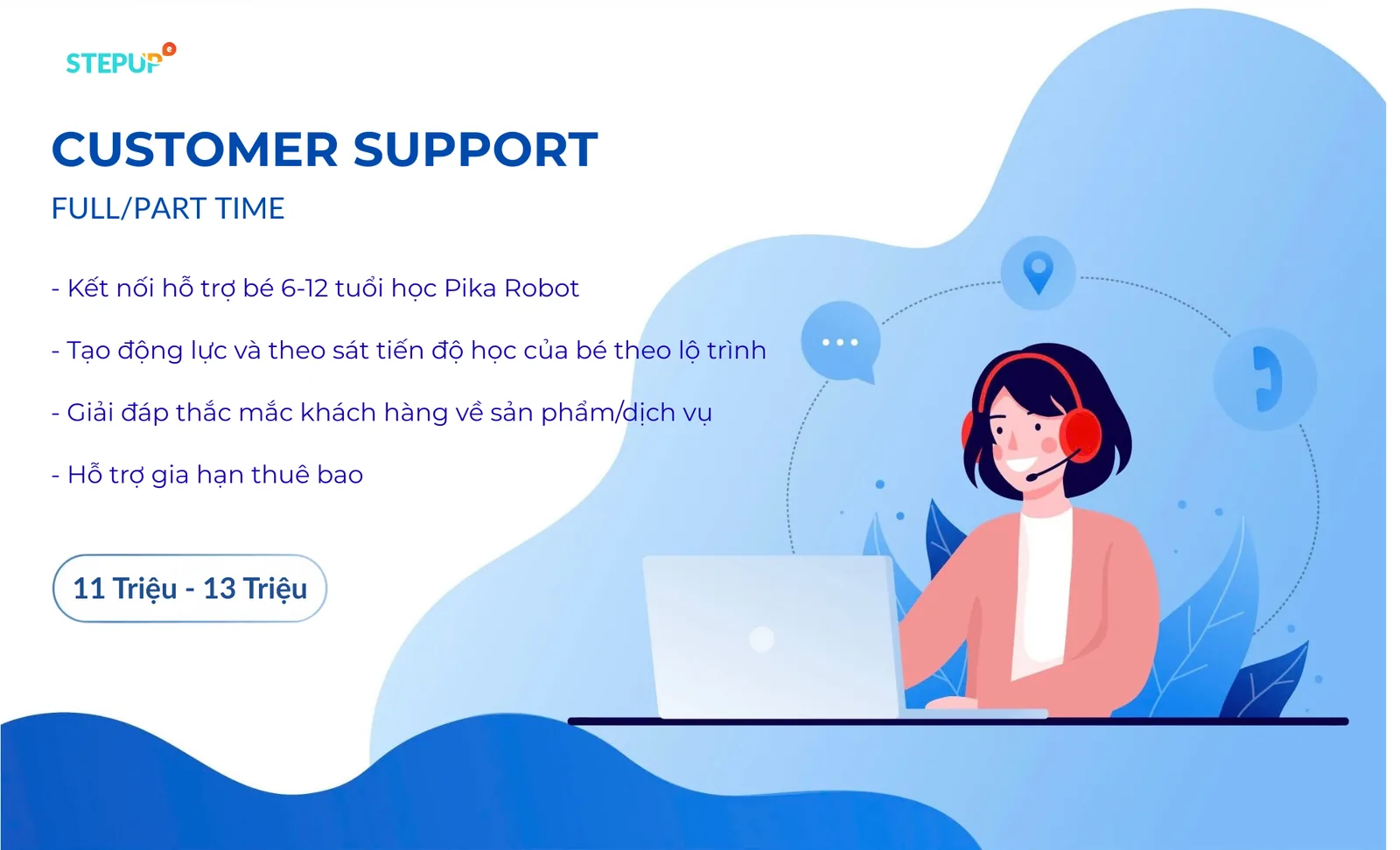 Ảnh tin tuyển dụng Customer Support/English Learning Supporter