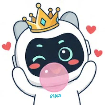 Pika đội vương miện, thổi bong bóng kẹo