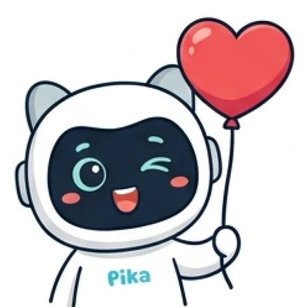 Pika cầm bóng bay hình trái tim, nháy mắt