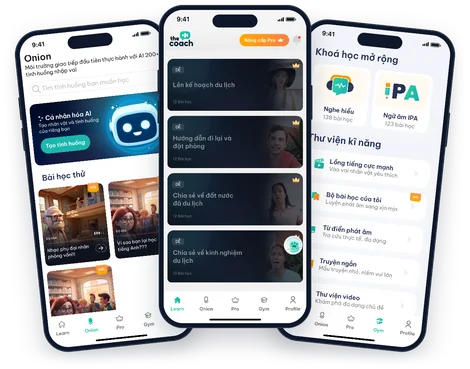 Ba màn app The Coach trên điện thoại: bài học, lộ trình, kỹ năng