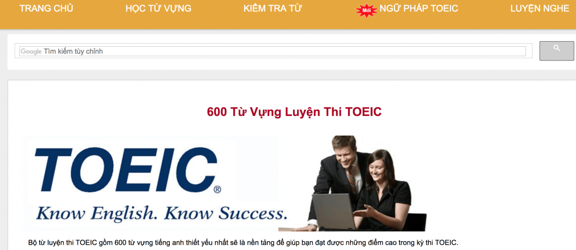 Tự học từ vưng Toeic mỗi ngày hiệu quả