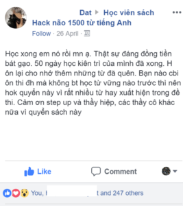 phản hồi sách của học viên