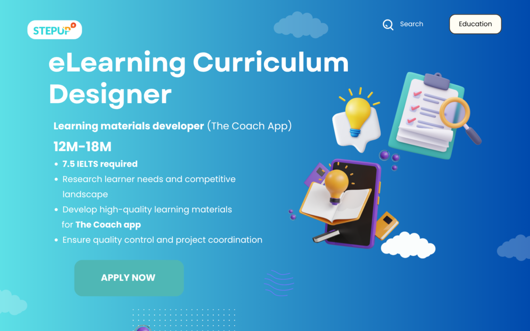 eLearning Curriculum Designer/Learning Materials Developer/R&D Specialist (English learning app)